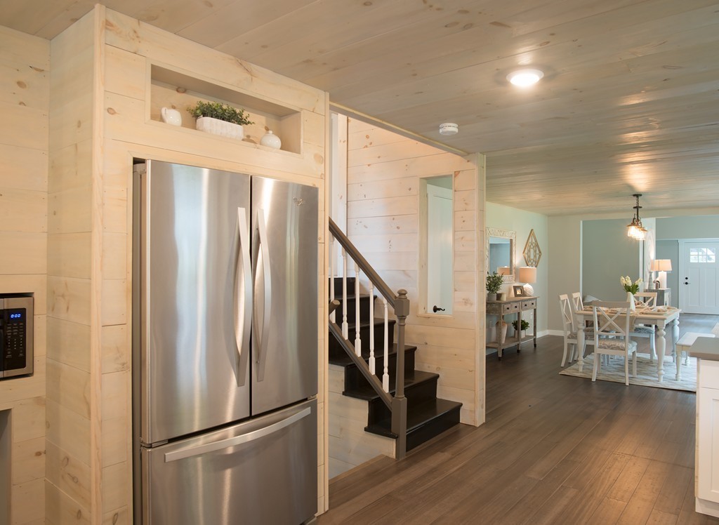 218 Birnam Road Northfield, MA 01360 - Photo 10 of 30 a view of a hallway with wooden floor stairs and a livingroom view