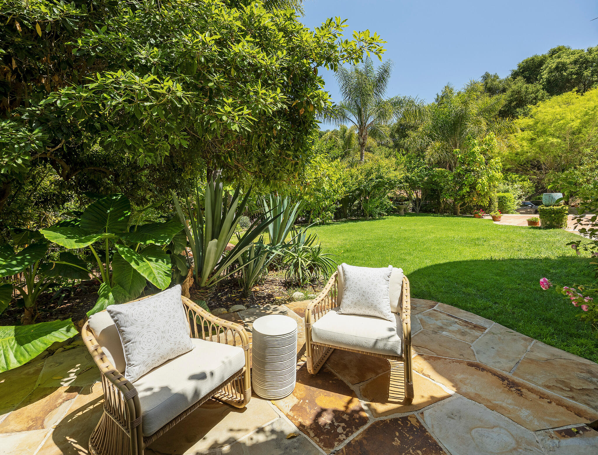 1493 Sycamore Canyon Road Montecito, CA 93108 - Photo 17 of 47 a view of a patio with a yard