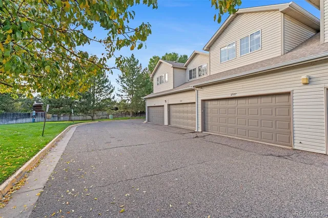 a view of a garden with an outdoor space