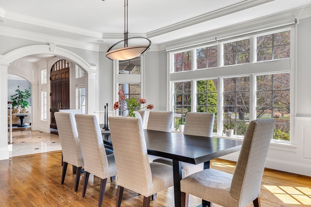 1 Stonefield Lane Wellesley, MA 02482 - Photo 8 of 30 a view of a dining room with furniture window and wooden floor