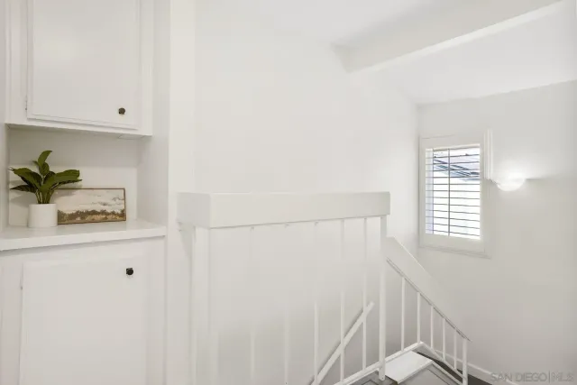 a close up of a white wall