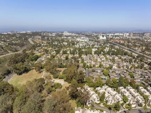 an aerial view of a city