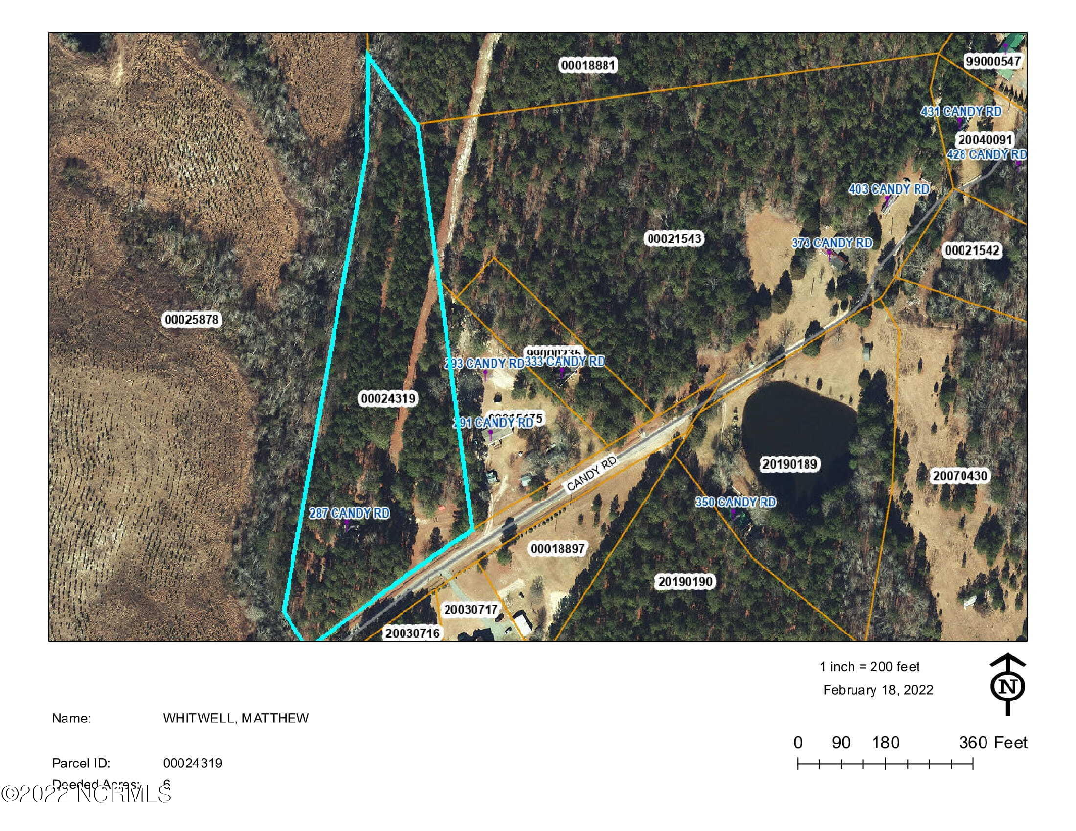 287 Candy Road Jackson Springs, NC 27281 - Photo 31 of 35 aerial plat, 5.52 acres-1