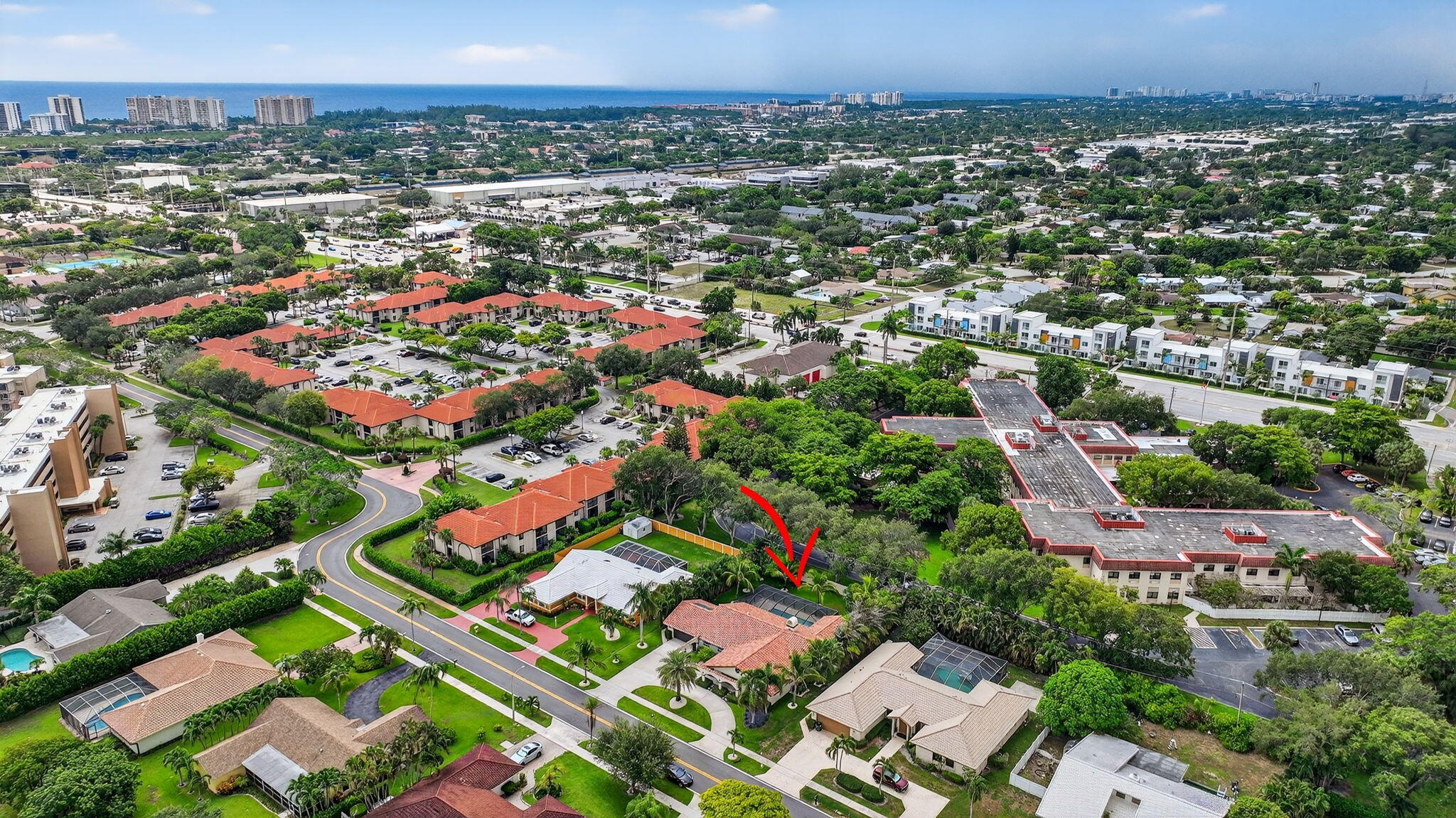 360 Northwest 53rd Street Boca Raton, FL 33487 - Photo 63 of 72 an aerial view of residential houses with outdoor space