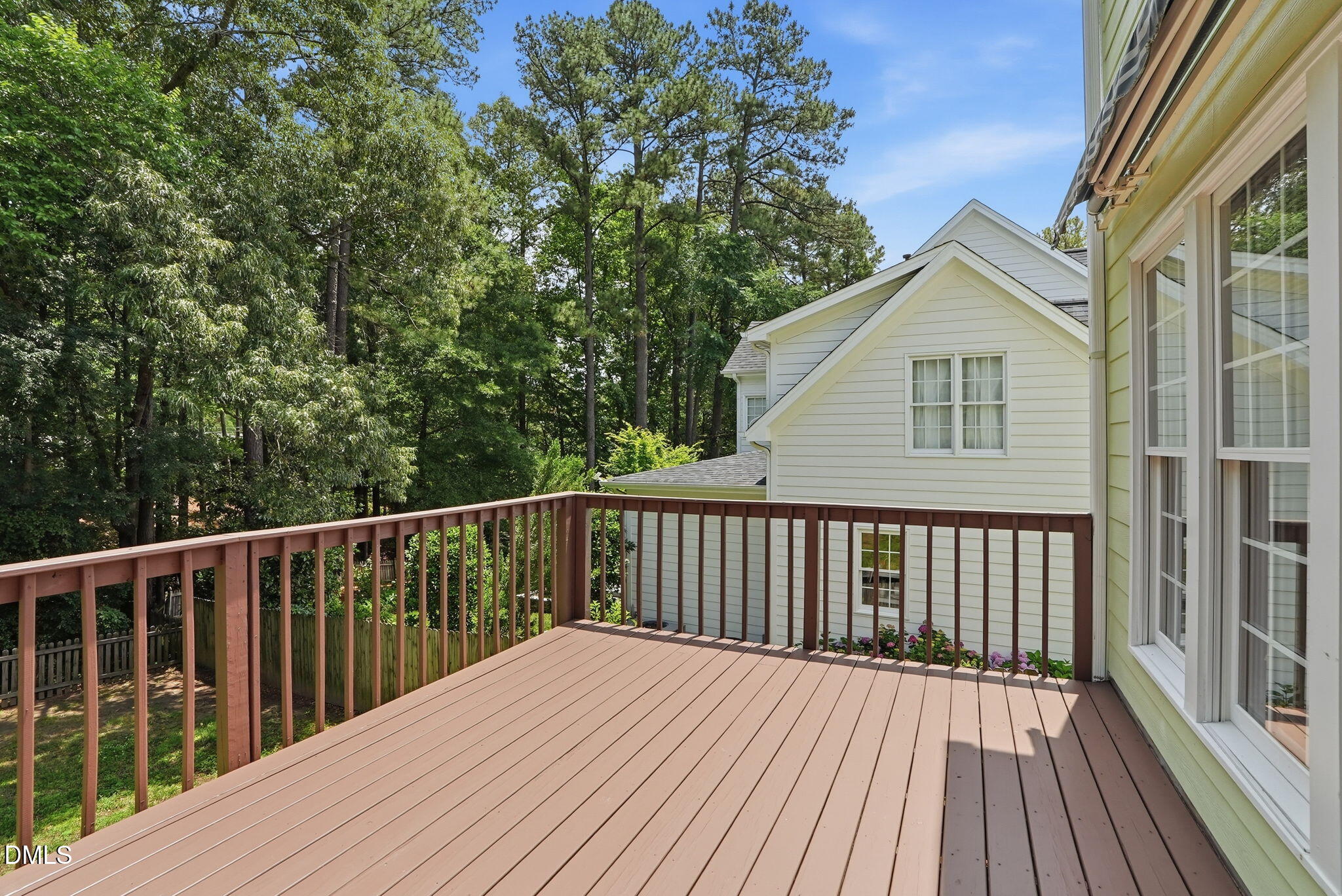 7 Morgans Ridge Lane Durham, NC 27707 - Photo 66 of 75 a view of a wooden roof deck