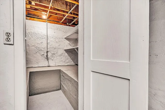 a view of walk in closet with window