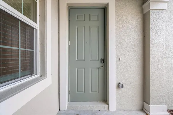 a view of front door