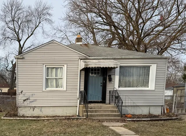 a view of a house with a small space