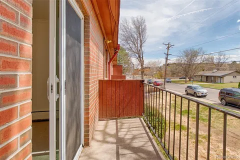 a view of a door with a glass door