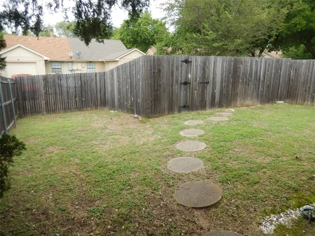 a backyard of a house