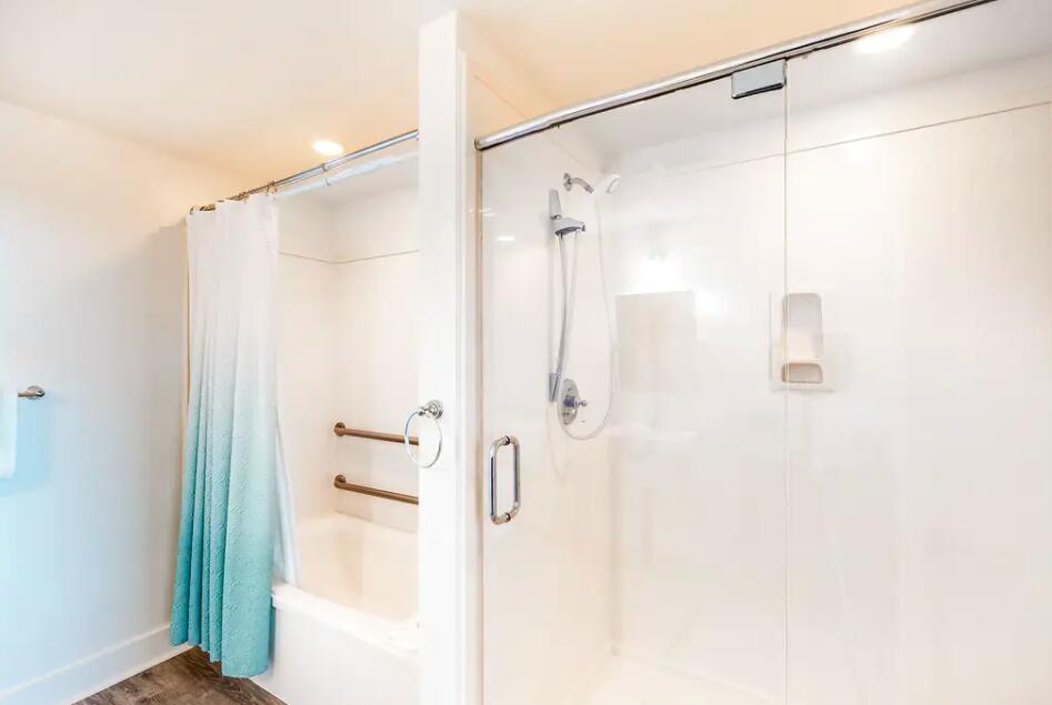 1110 Santa Rosa Boulevard, Unit A621 Fort Walton Beach, FL 32548 - Photo 10 of 20 a bathroom with a shower and a glass door