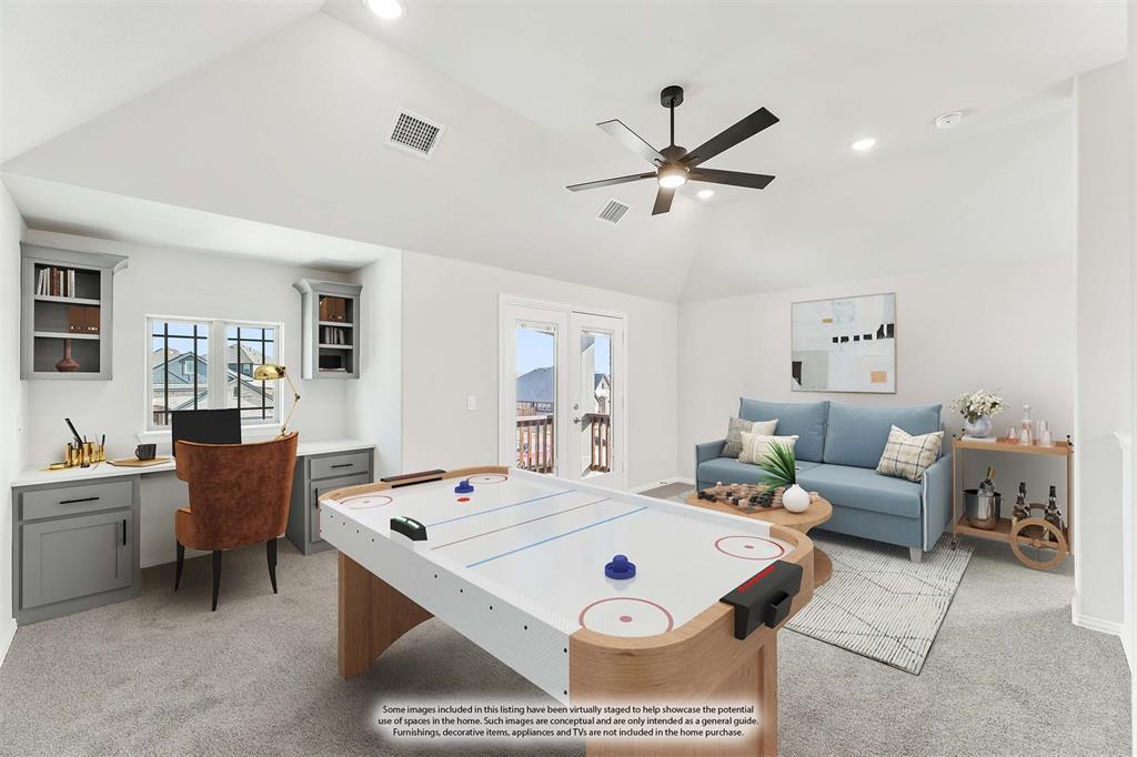 8 Grouse Circle Sanger, TX 76266 - Photo 25 of 40 a living room with furniture and kitchen view