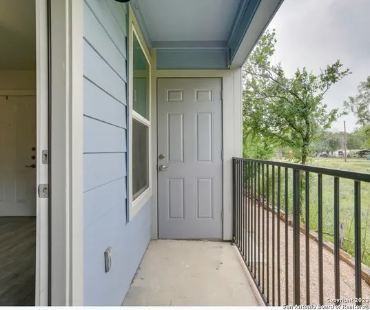 a view of a balcony