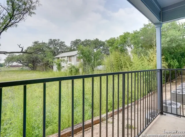 a city view from a balcony