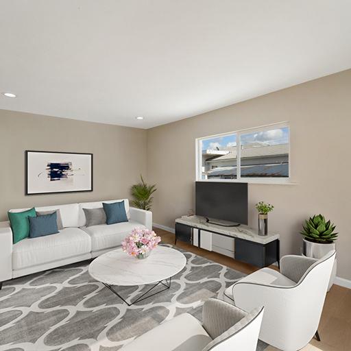 22824 High Street Hayward, CA 94541 - Photo 4 of 23 a living room with furniture a flat screen tv and a table