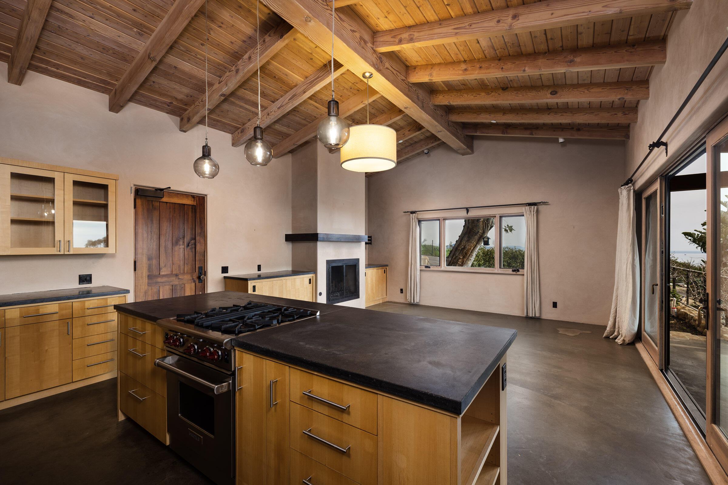 356 East Mountain Drive Montecito, CA 93108 - Photo 9 of 13 a kitchen that has a stove and a microwave