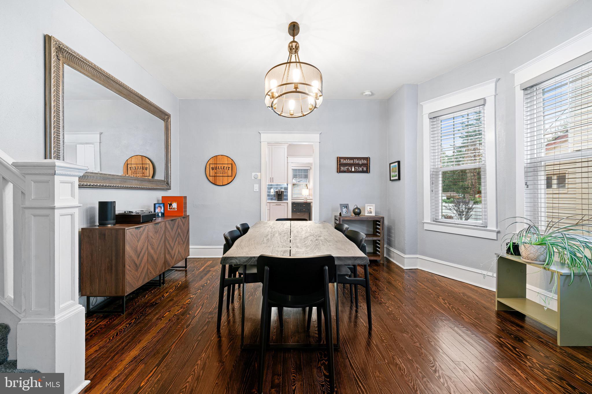 227 7th Avenue Haddon Heights, NJ 08035 - Photo 7 of 26 a view of a dining room with furniture window and wooden floor