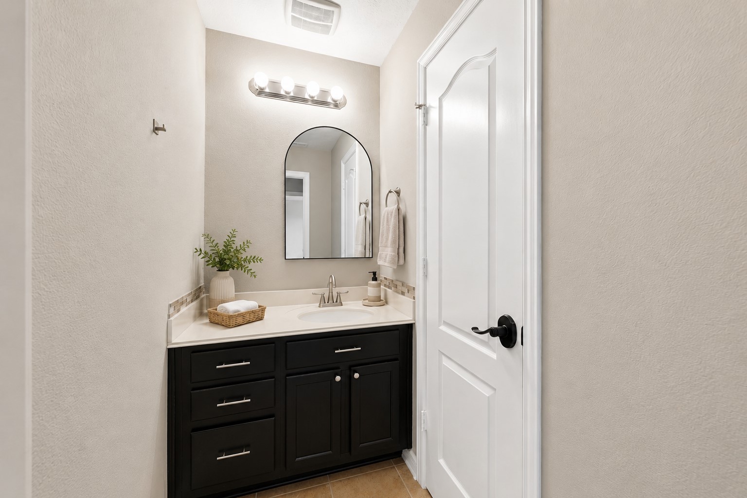 9438 Emerald Lakes Drive Rosharon, TX 77583 - Photo 22 of 36 a spacious bathroom with a double vanity sink and mirror with shower