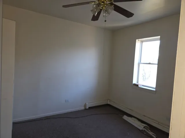 an empty room with a window