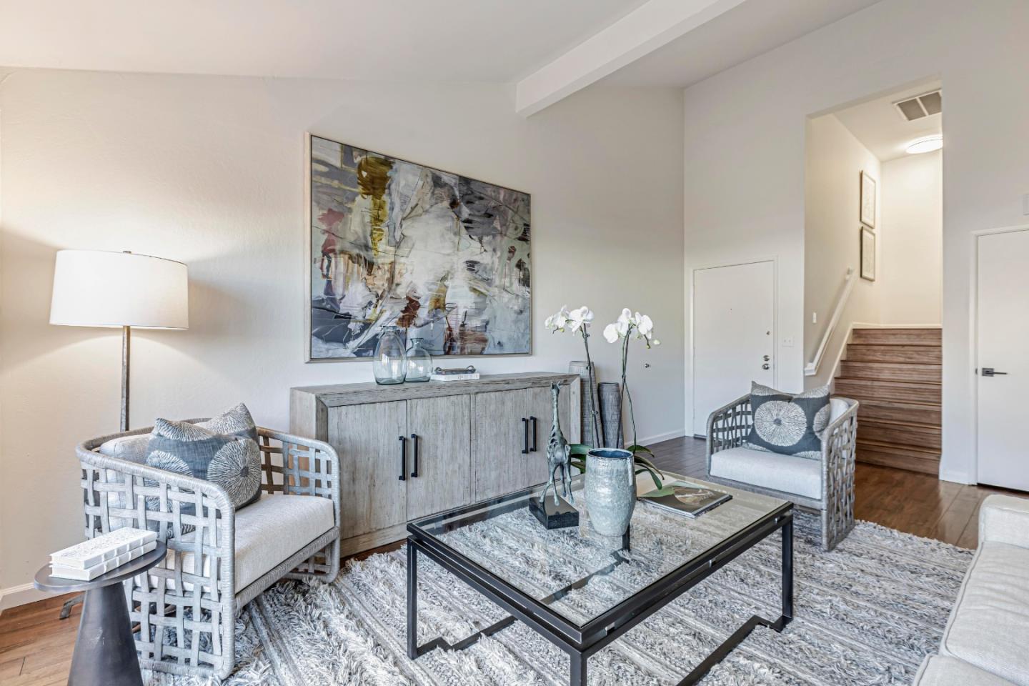10995 Northseal Square Cupertino, CA 95014 - Photo 9 of 26 a living room with furniture and wooden floor
