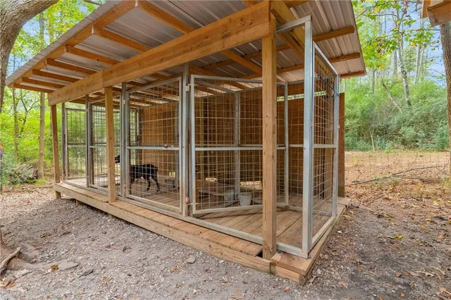 a area with glass door