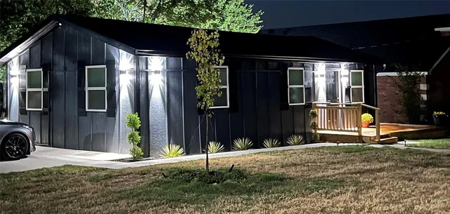 a front view of a house