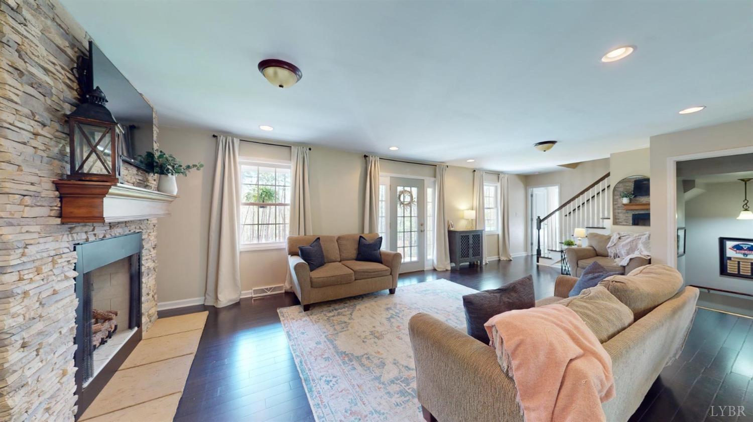 120 Ripley Drive Danville, VA 24540 - Photo 28 of 71 a living room with furniture fireplace and a window