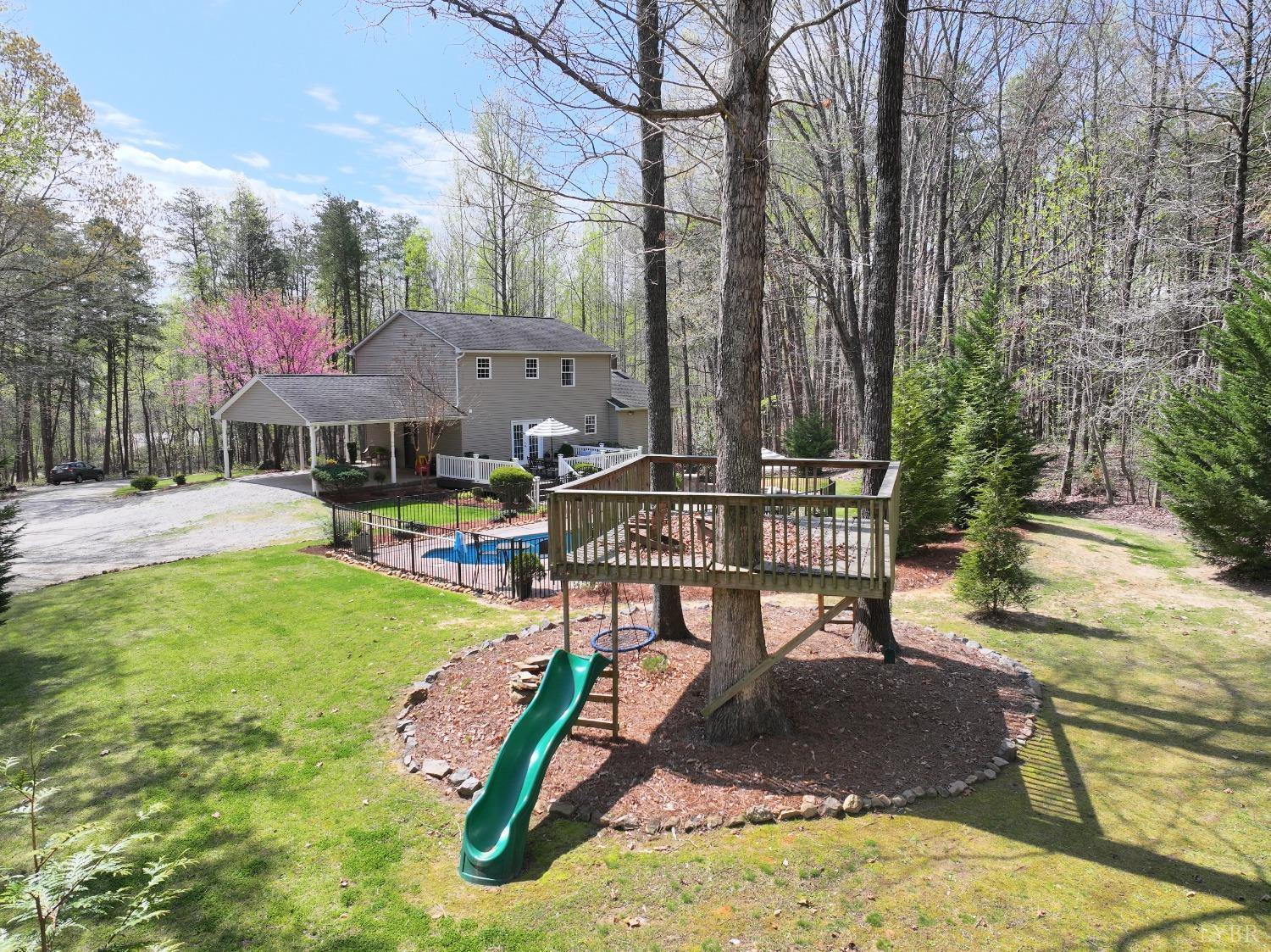 120 Ripley Drive Danville, VA 24540 - Photo 9 of 71 a view of outdoor space yard deck patio and fire pit