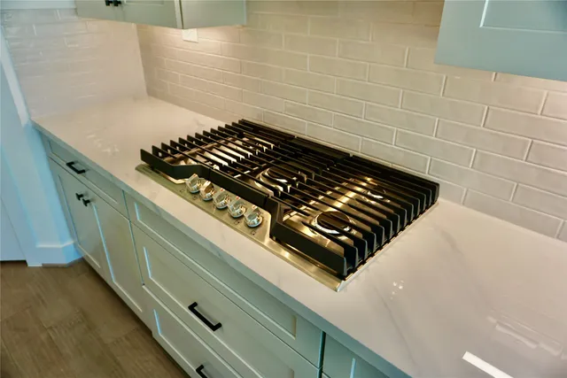 a close up of a stove top oven sitting on a counter