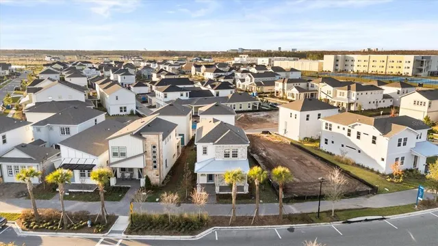an aerial view of a city