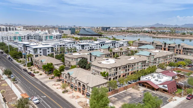 a view of a city that has tall buildings