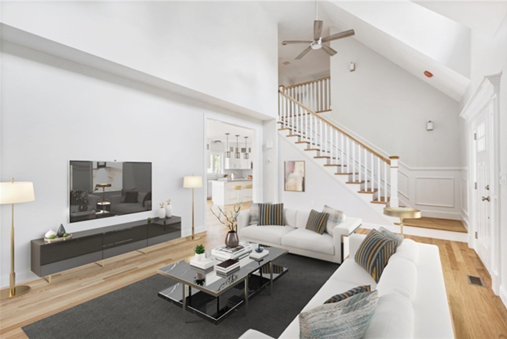 35 Roosevelt Road Dedham, MA 02026 - Photo 11 of 40 a living room with furniture and a flat screen tv