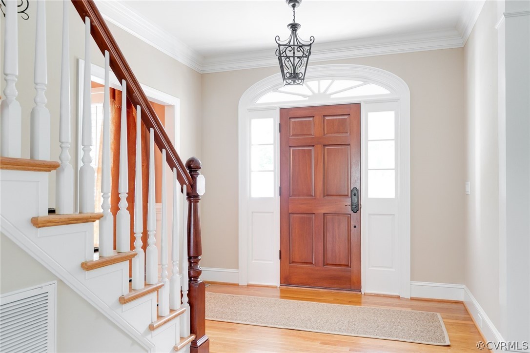 200 Kinloch Road Manakin-Sabot, VA 23103 - Photo 4 of 32 a view of a hallway with wooden floor and staircase