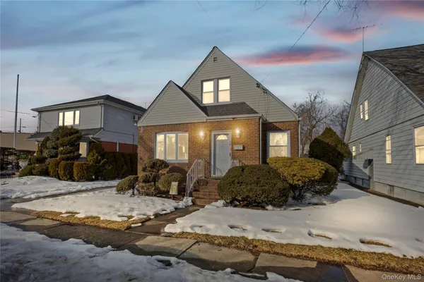 a front view of a house