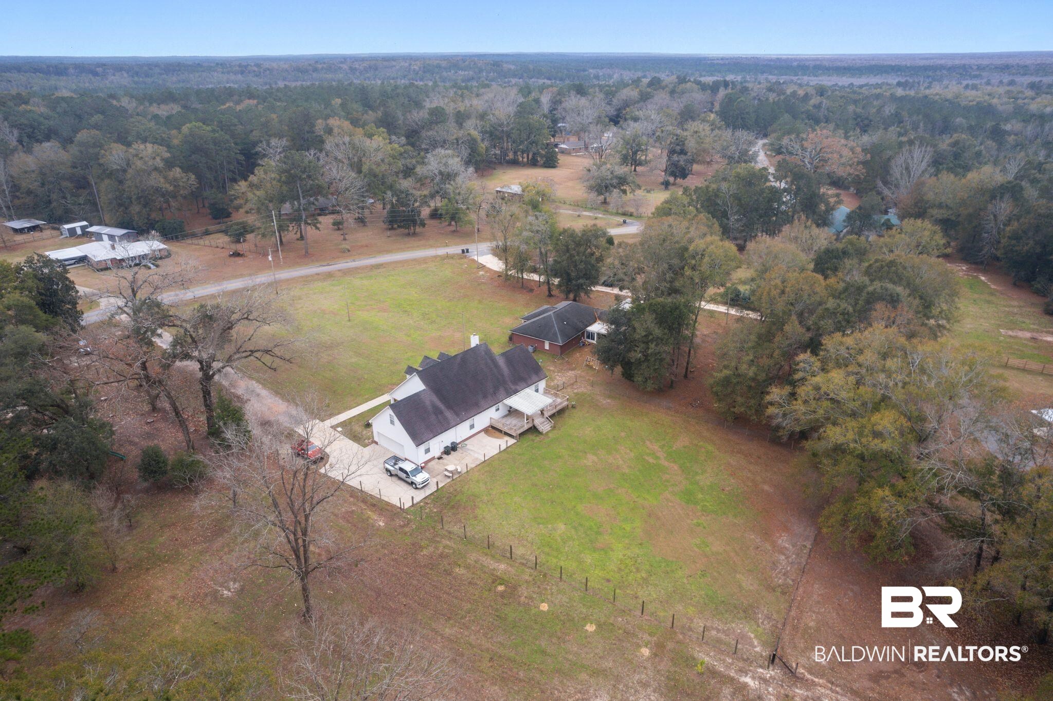 9539 Lakeview Road Bay Minette, AL 36507 - Photo 38 of 45 Drone / aerial view with a rural view