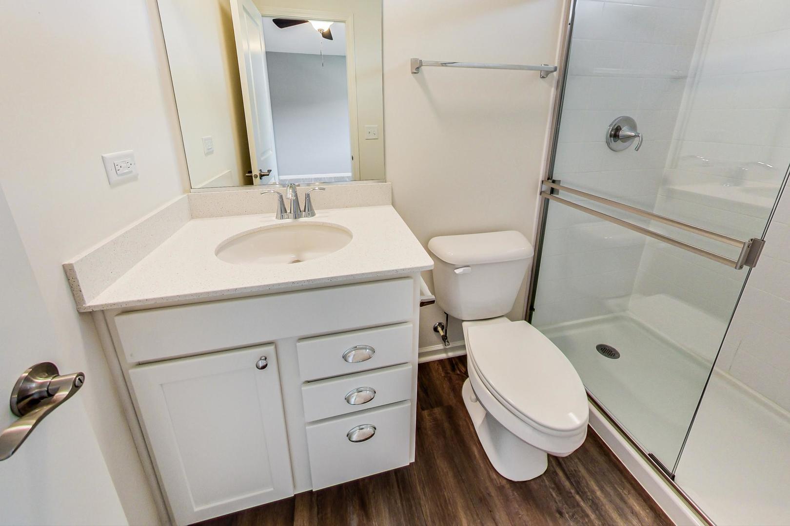 1663 Kraft Avenue Batavia, IL 60510 - Photo 20 of 47 a bathroom with a sink a toilet and shower