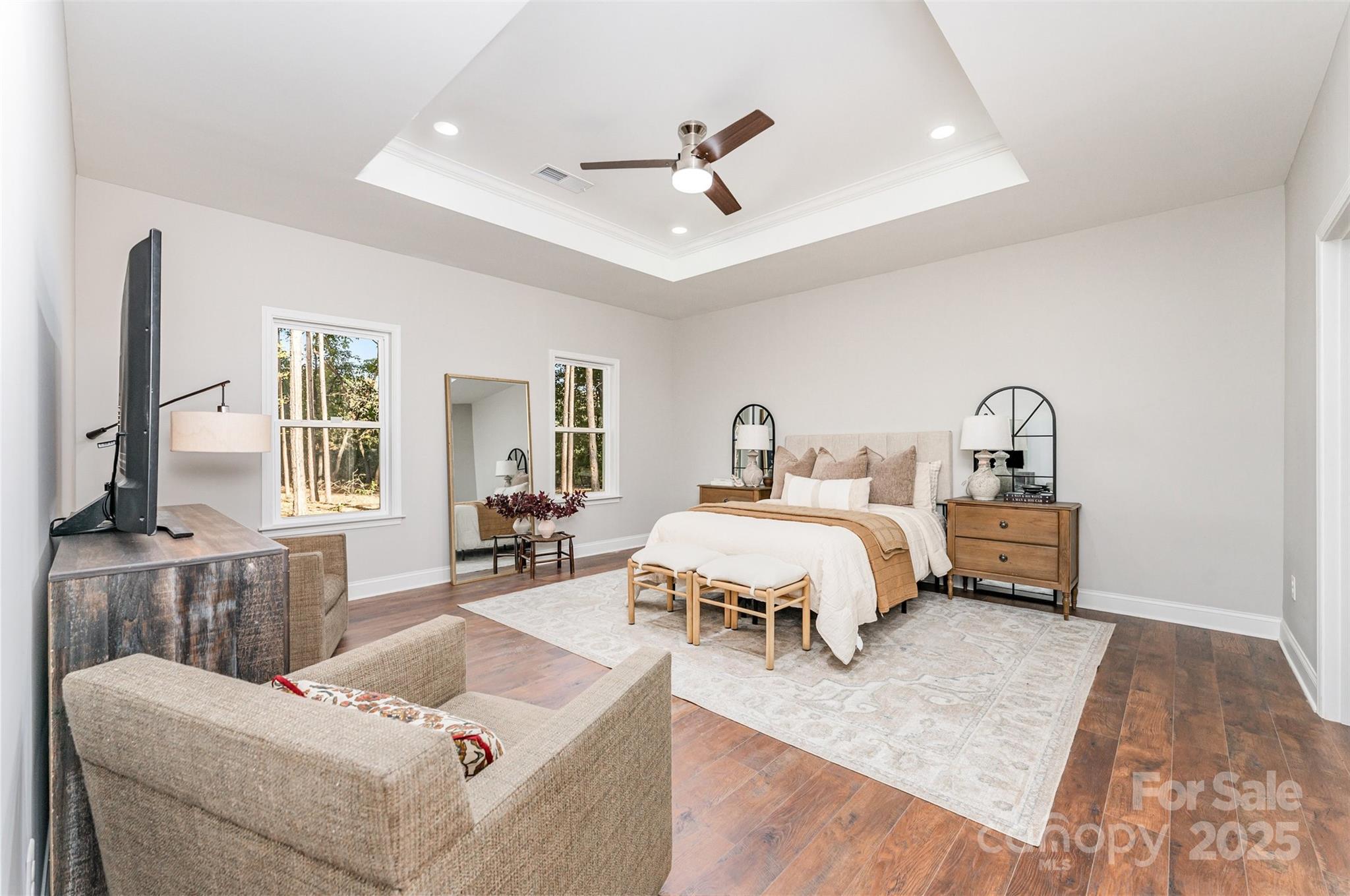 839 Stanley Spencer Mountain Road Gastonia, NC 28056 - Photo 13 of 26 a bedroom with a bed wooden floor and window