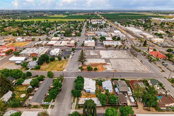 an aerial view of a city
