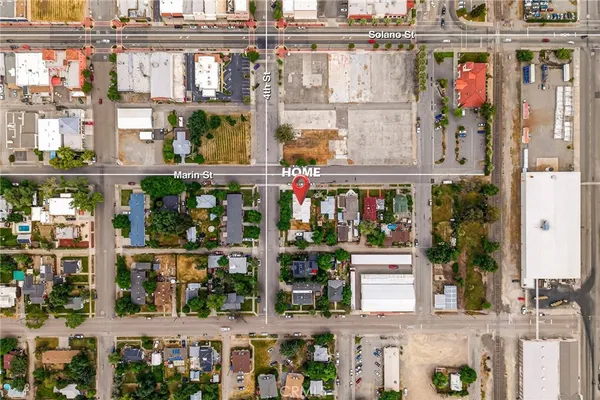 an aerial view of a city