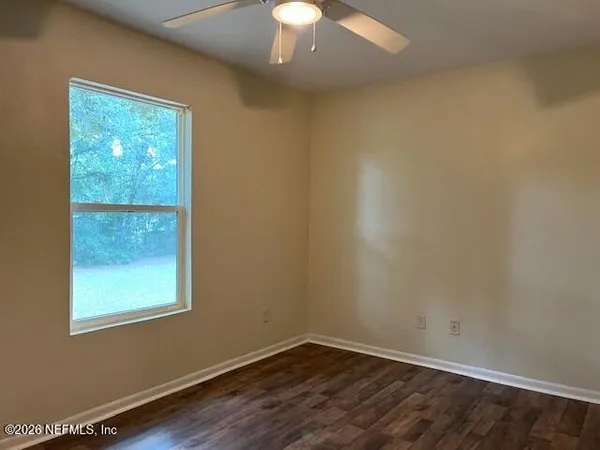 an empty room with a window