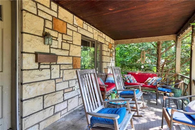 a view of an outdoor sitting area