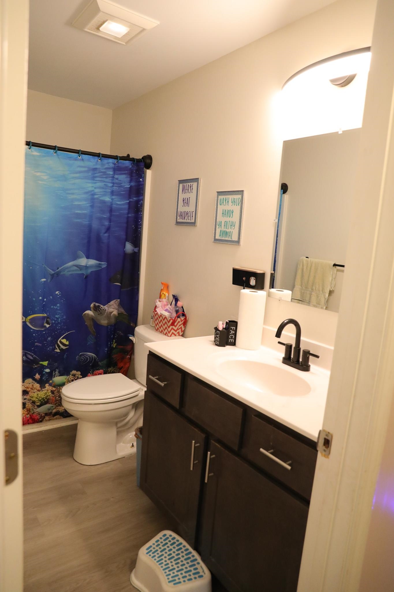 701 Western Road Waynesboro, VA 22980 - Photo 32 of 42 a bathroom with a sink a toilet and mirror