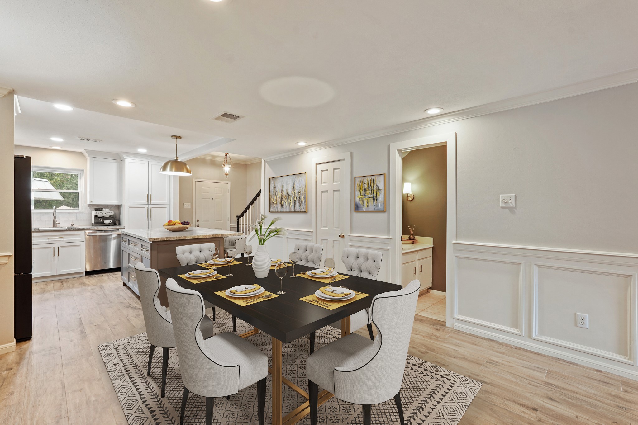 2236 South Piney Point Road, Unit 101 Houston, TX 77063 - Photo 6 of 21 Virtually Staged: Charming dining area, ready for your next meal.