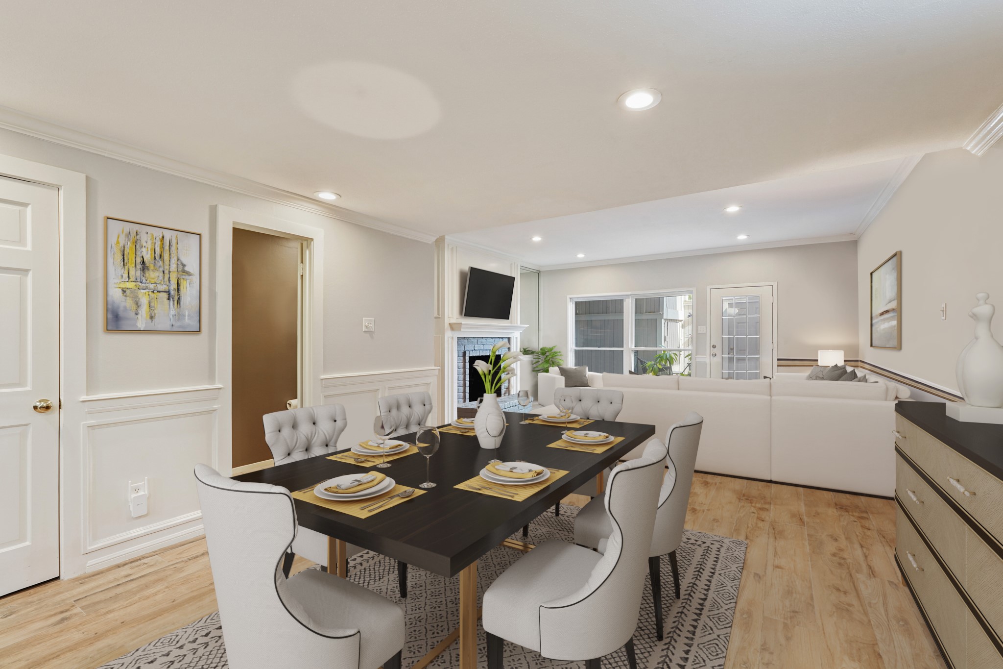 2236 South Piney Point Road, Unit 101 Houston, TX 77063 - Photo 7 of 21 Virtually Staged: Charming dining area, ready for your next meal.