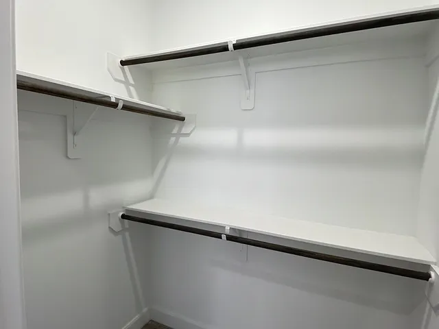 a close view of closet