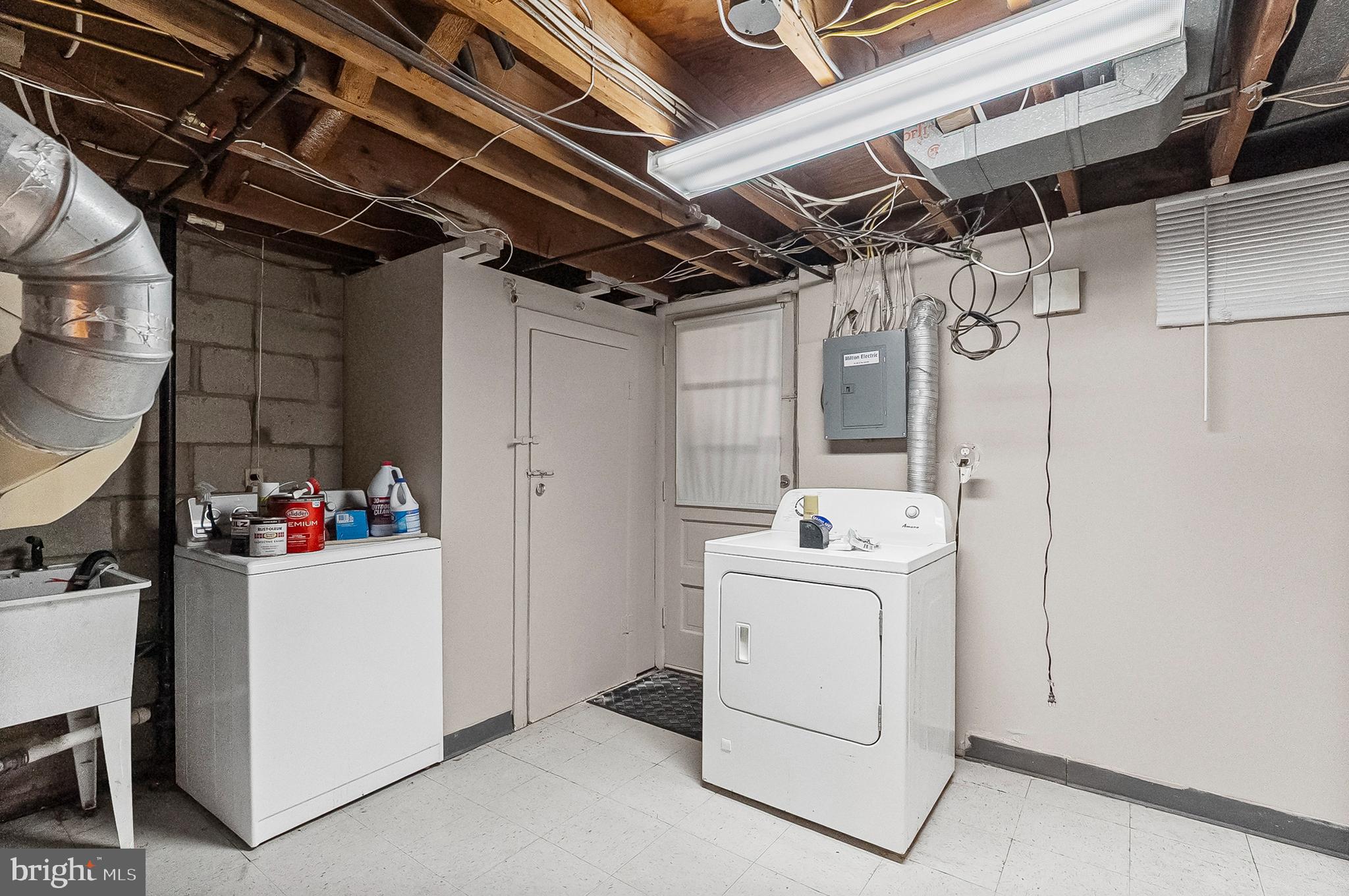 6955 Blanche Road Baltimore, MD 21215 - Photo 21 of 26 a view of storage and utility room with washer and dryer