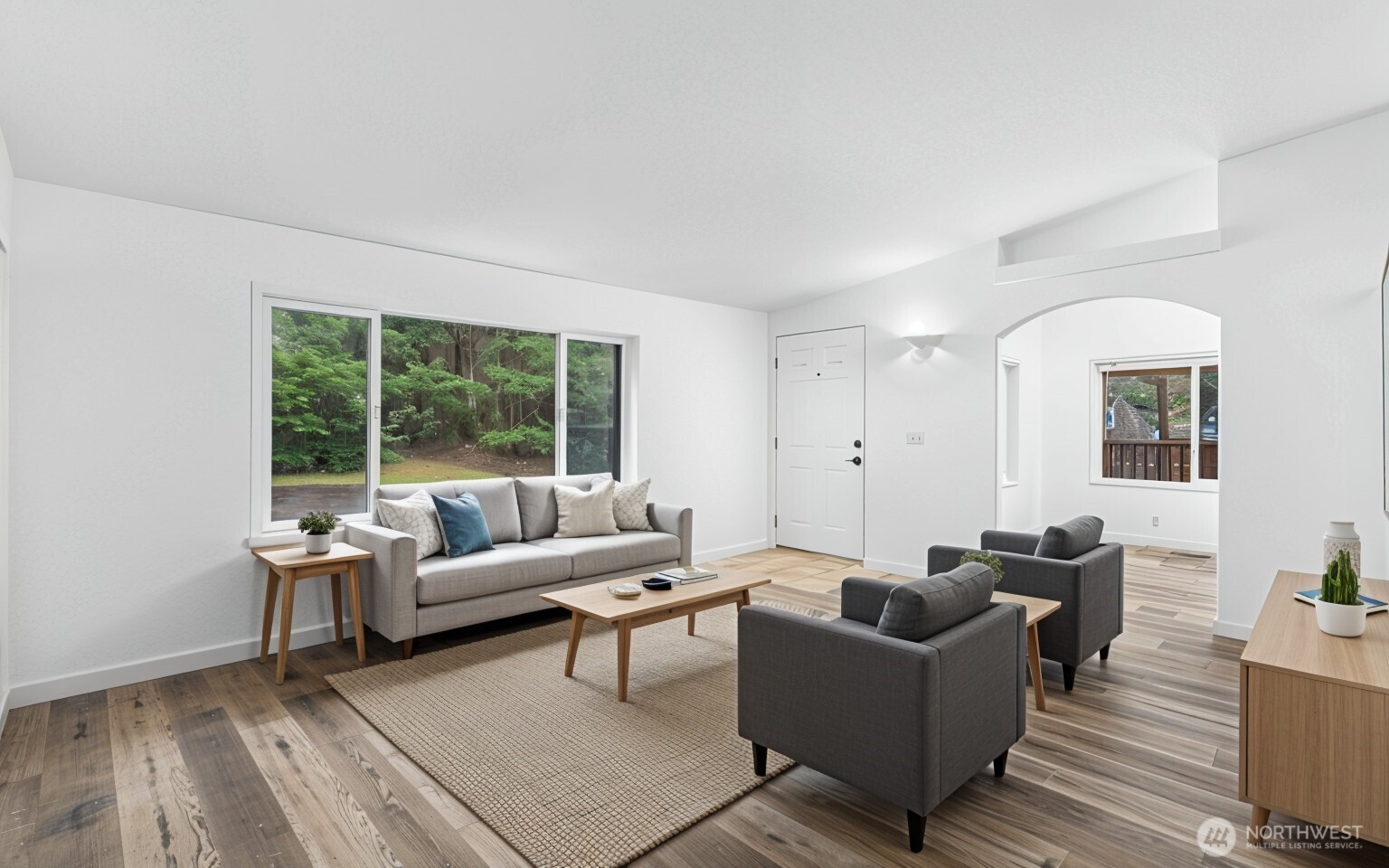 71 East Rhododendron Place Shelton, WA 98584 - Photo 4 of 38 a living room with furniture and a large window