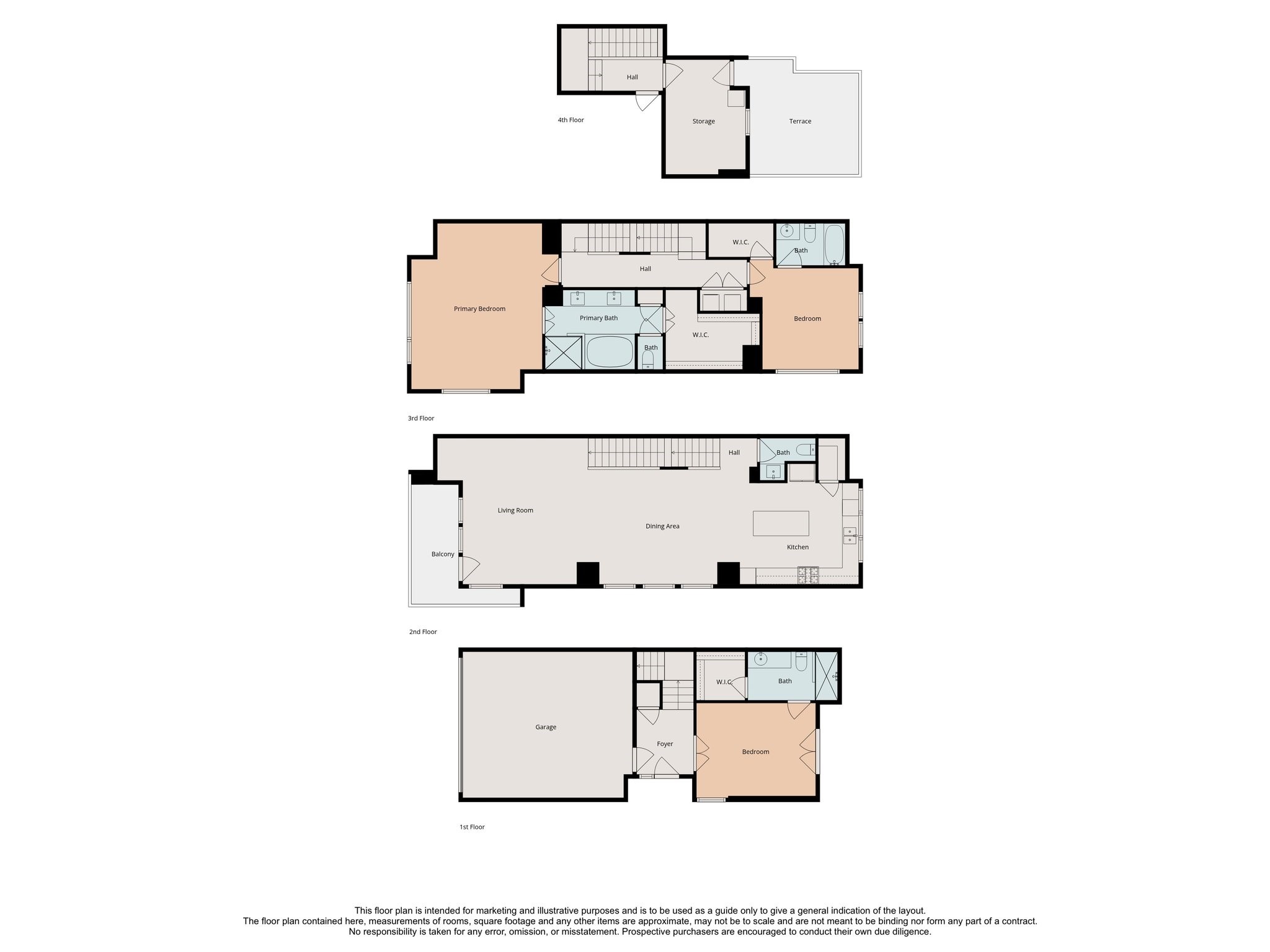 4417 Eli Street Houston, TX 77007 - Photo 21 of 24 The floor plan is intended for illustrative purposes and is to be used as a guide to give a general indication of the layout. Buyer to verify.