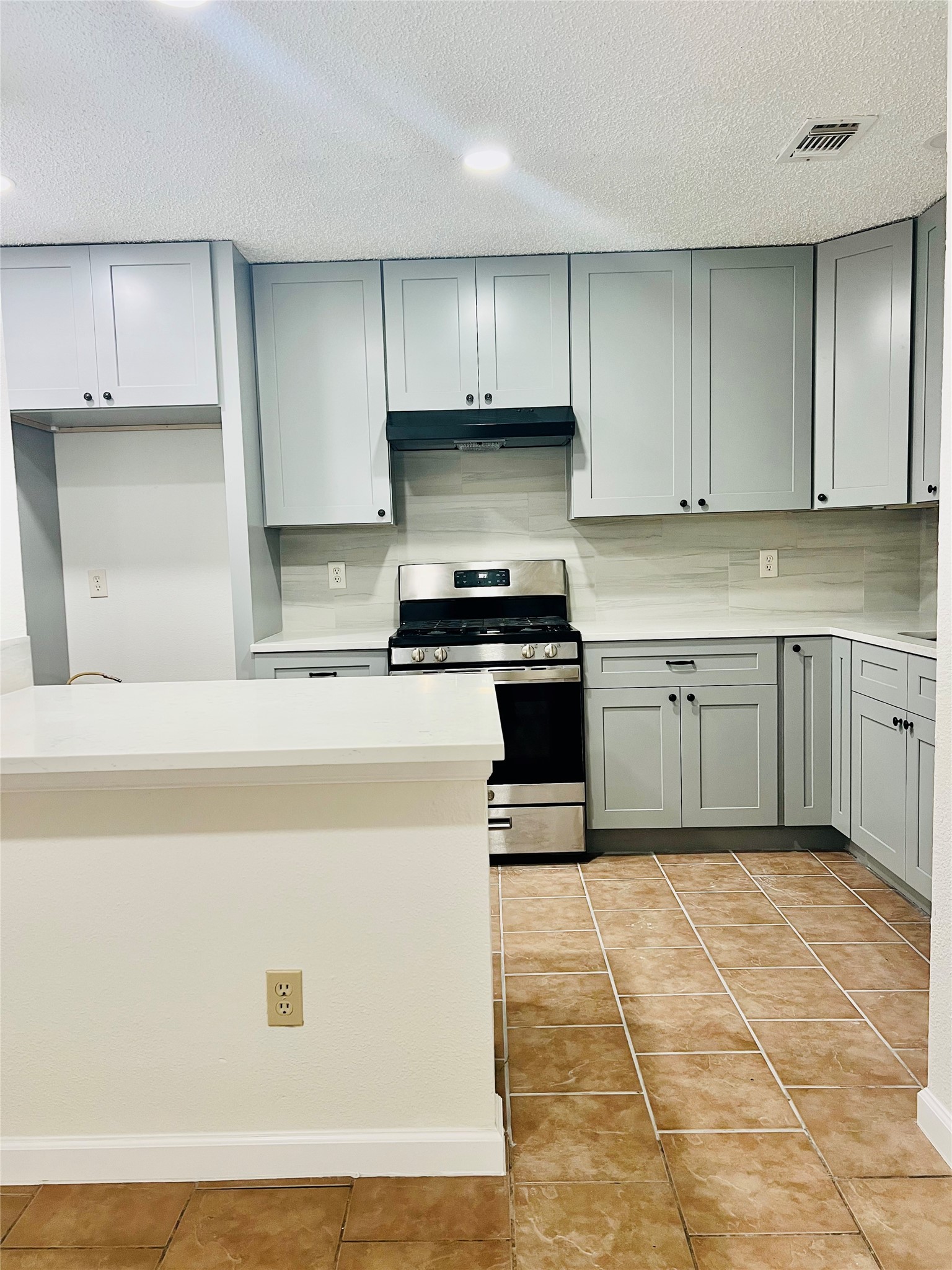 3739 Varla Lane Houston, TX 77014 - Photo 8 of 33 a kitchen with wooden cabinets stainless steel appliances and a sink