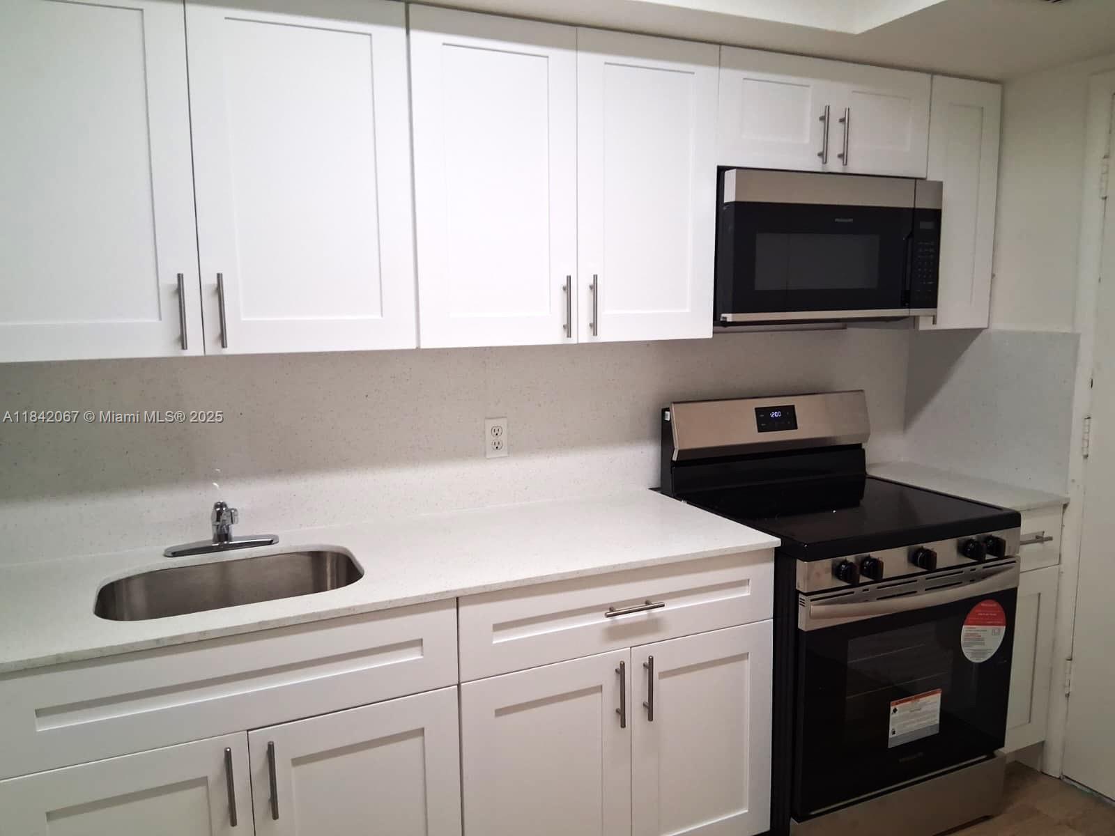 16801 Northeast 14th Avenue, Unit 209 Miami, FL 33162 - Photo 7 of 28 a kitchen with a sink and a microwave